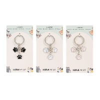 Schlüsselanhänger mit Katzenpfotenabdruck - 1 Stück