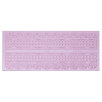 Rechteckige Silikonform für Spitze mit zwei Rändern 39,2 x 16,2 cm - Artis decor