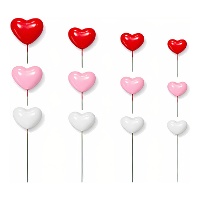 Mix aus 3D-Herz-Picks - 30 Stück