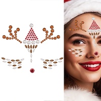 Weihnachtliche Rentier-Gesichtsjuwelen