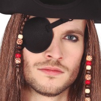 Schwarzer Stoff-Piratenaufnäher