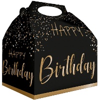 Elegant Gold Pappbox - 12 Stück