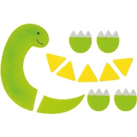 2D-Zuckerdekoration für Dinosaurier-Torte - 11?teilig