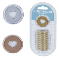 3,2 cm metallisierte Scheibenringe - Artis Dekor - 11 Stück.