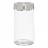 Rundes Vorratsglas 1,7 L mit Edelstahl-Deckel - Vivalto