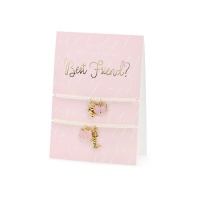 Best Friends Grußkarte mit Armbändern