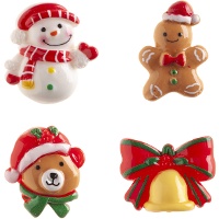 Weihnachtliche Roscón-Figuren, 3-3,5 cm - Dekora - 50 Stück
