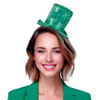 Haarreif mit Mini-Zylinder zum St. Patrick's Day