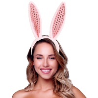 Haarreif mit glänzenden rosa Häschenohren