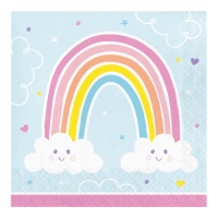Regenbogenwolken Servietten 16,5 x 16,5 cm - 16 Stk.
