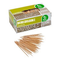 Runde Holzstäbchen mit einzelner Kunststoffverpackung - 1000 Stück