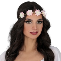 Stirnband mit rosa Blumen
