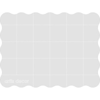 12 x 9 x 0,8 cm quadratische ergonomische Stempelplatte aus Acryl - Artis decor