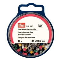 Kunststoffkopfstifte Farben 34 x 0,65 mm - Prym - 15 gr