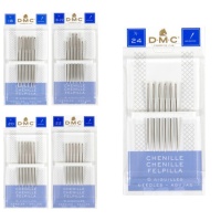 Chenille-Nadeln Nr. 1, 18-22, 20, 22 oder 24 - DMC - 6 Stück.