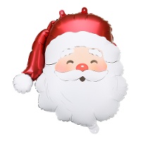 Niedlicher Weihnachtsmann-Luftballon, 42 x 43,5 cm - Partydeco