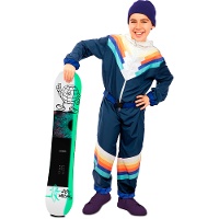 Blaues Skifahrer-Kostüm für Jungen