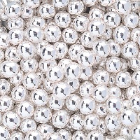 6 mm Silberne Perlen Streusel - Dekora - 500 g