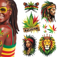 Jamaikanische temporäre Tattoos