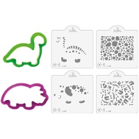 Cortador de dinosaurios con plantillas