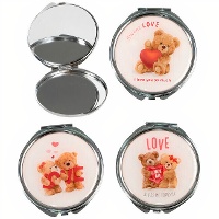 Taschenspiegel mit Liebesbären-Motiv - 1 Stück
