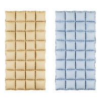 Dekoratives Panel aus Folie in Gelb und Blau, 1,10 x 0,55 cm