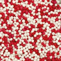 Mini-Perlen Streusel in Rosa und Weiß, 1,5 mm - Decora - 100 g