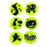 Reflektierende Halloween-Aufkleber - 6 Stück