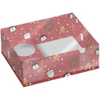 Schachtel 26 x 20 x 9 cm für Cupcakes und Weihnachtssüßigkeiten - 2 Einheiten