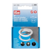 Ösen 1,1 cm und Messingunterlegscheiben - Prym - 20 Stück