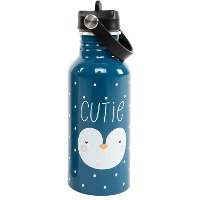Aluminiumflasche 0,60 L mit Pinguin-Motiv