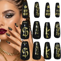 Kunstnägel 'Thug Life' - 12 Stück