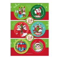 Mini Essbare Weihnachtsscheiben Elf - Dekora - 6 Stück