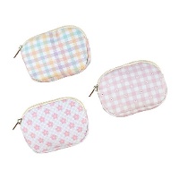 Ovales Portemonnaie in Pastellfarben 11 x 8,5 cm - 1 Stück