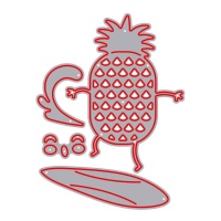 Surfer-Ananas-Stanze Zag - Misskuty - 4 Stück