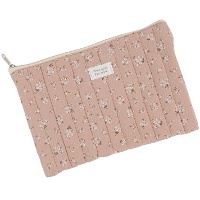 Kosmetiktasche mit rosa Blumen, 27 x 19 cm