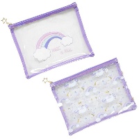 Kosmetiktasche mit Einhorn-Motiven 28 x 21 cm - 1 Stück