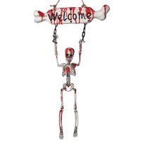Dekorativer Skelett-Anhänger Welcome 66 x 38 cm