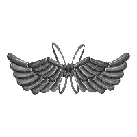 Schwarze Ballon-Engelsflügel, 1,03 x 0,50 m