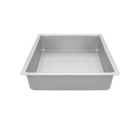 Quadratische Aluminiumform 25 x 25 x 7,5 cm - Decora