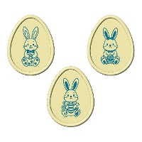 Figuren aus weißer Schokolade (Ostereier), 5,2 x 4 cm - 54 Stück