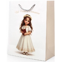 Kommunion-Geschenktasche für Mädchen mit Bibel, 40 x 30 x 12 cm