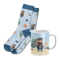 Geschenkset mit Tasse und Socken von Olentzero