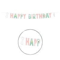 Happy Birthday Haustier Girlande 1,80 m