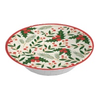 Weihnachtsschalen mit Stechpalmenblumen 17,5 cm - 6 Stück