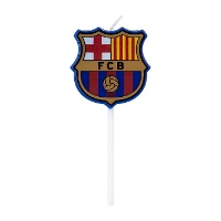 Kerze mit FC Barcelona-Wappen