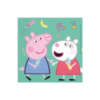 Peppa Pig und George Servietten 16,5 x 16,5 cm - 20 Stück