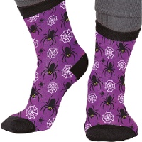 Lila Spinnensocken - 1 Paar