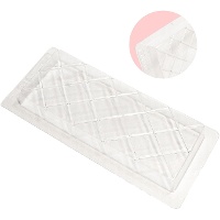 Plastikform für Turrón und Schokolade, 20 x 8 cm, Rautenmuster