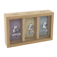 Sparbüchse für Kaufen, Sparen, Schenken
